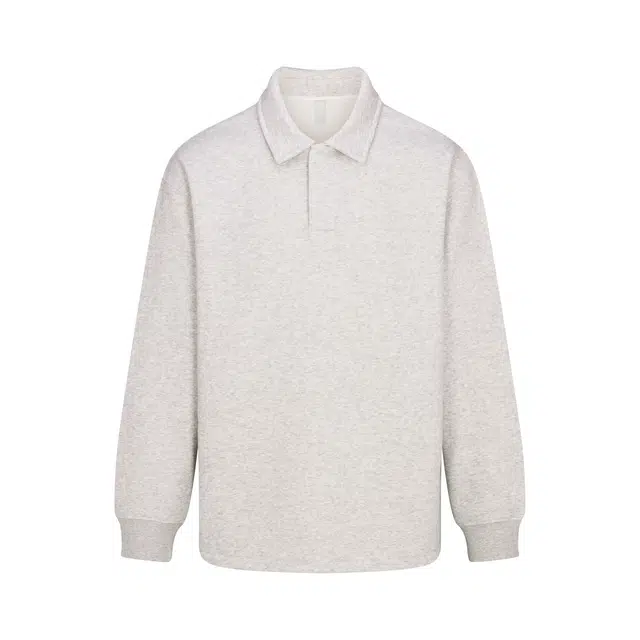 SKIMS FW25 FLEECE LOUNGE MENS RELAXED POLO Polo