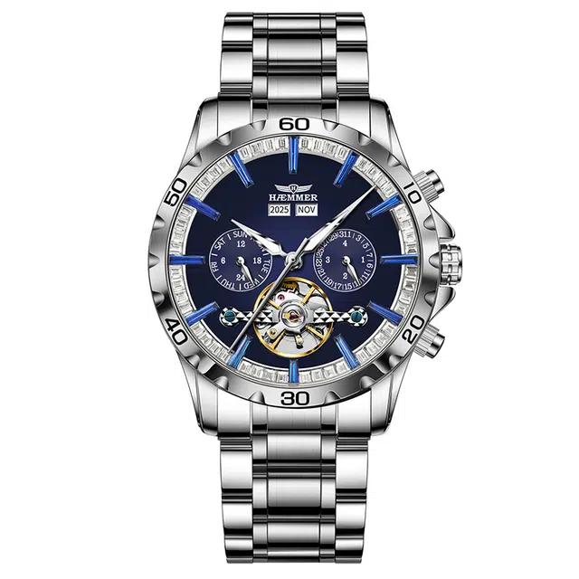 HAEMMER Automatic Mechanical Blue Dial