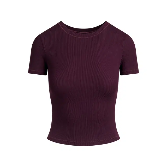 SKIMS COTTON RIB T-SHIRT FW25T
