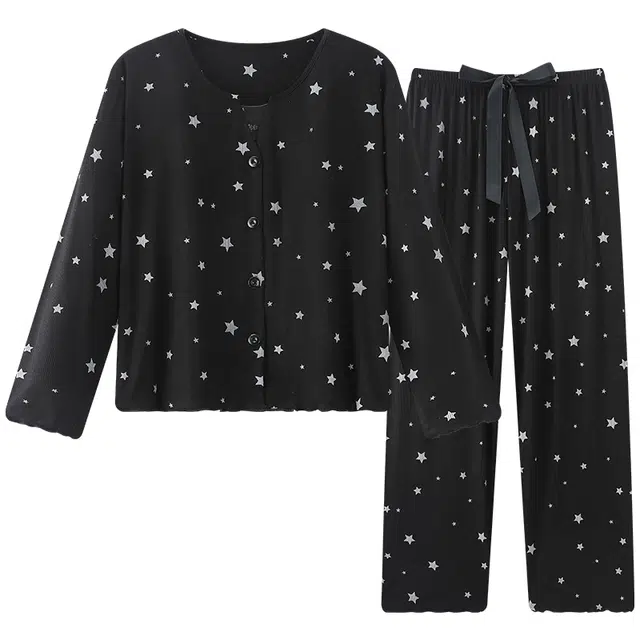 顶瓜瓜 星星满印甜美风休闲舒适家居服睡衣套装 女款