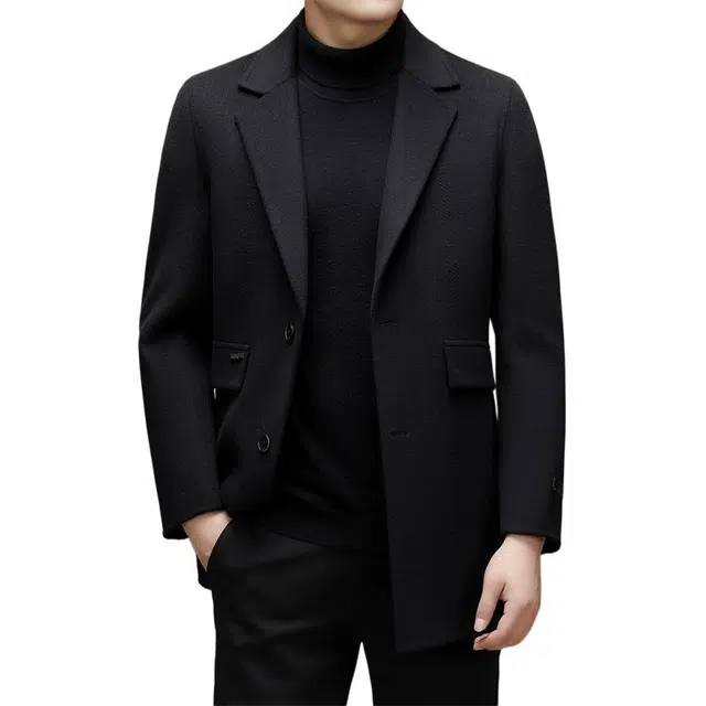 太子龍 高端毛呢呢子双面呢冬季西装 男款