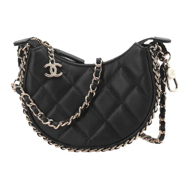 CHANEL 23P Moon Bag Black