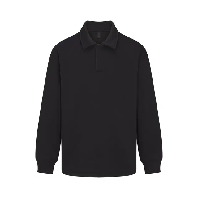 SKIMS FW25 FLEECE LOUNGE MENS RELAXED POLO Polo