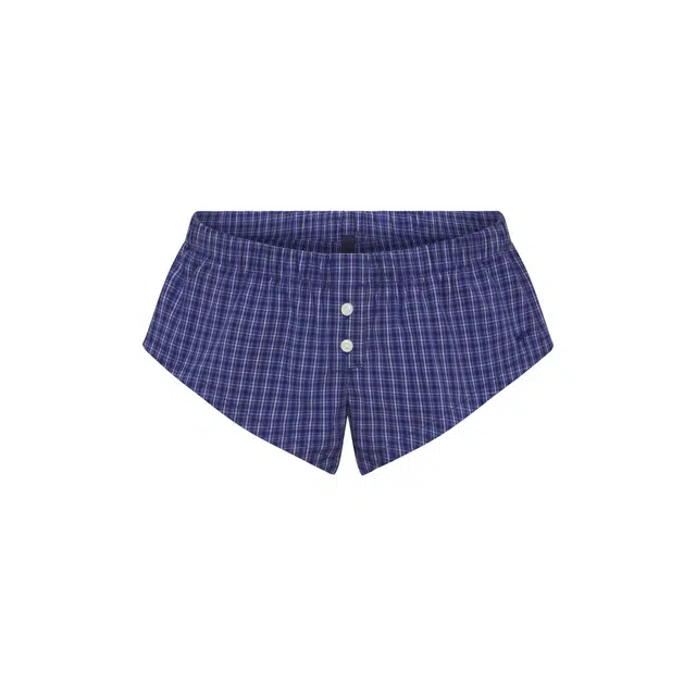 SKIMS FW25 COTTON POPLIN MICRO SHORT SLEEP SET
