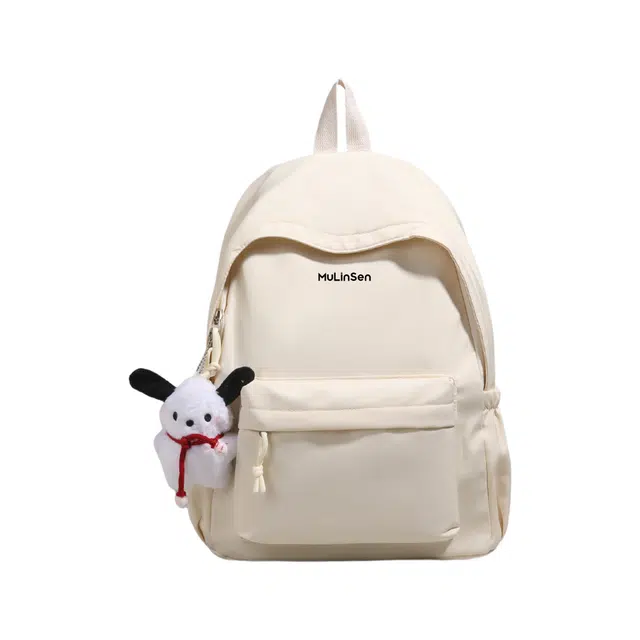 木林森 时尚纯色字母印花大容量上课通勤高颜值旅行背包 尼龙拼涤纶 双肩包 常规 男女同款情侣款 多色