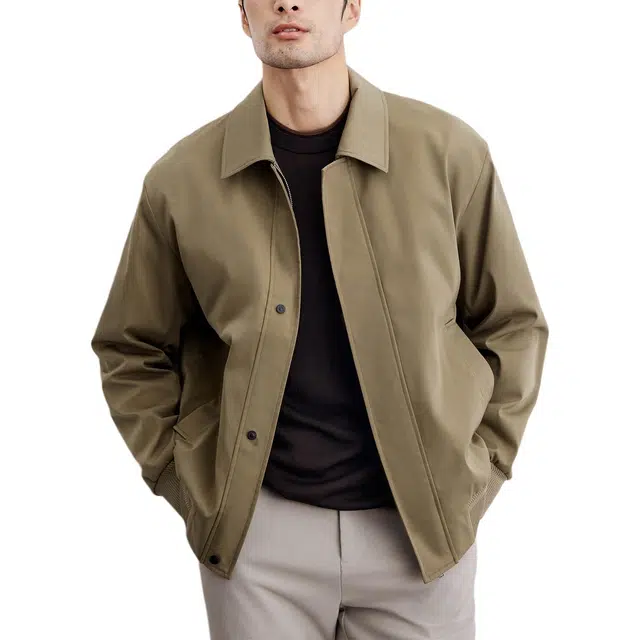 丹宁哲学 抗皱科技记忆面料格纹里衬收口袖标准欧美风夹克 男款