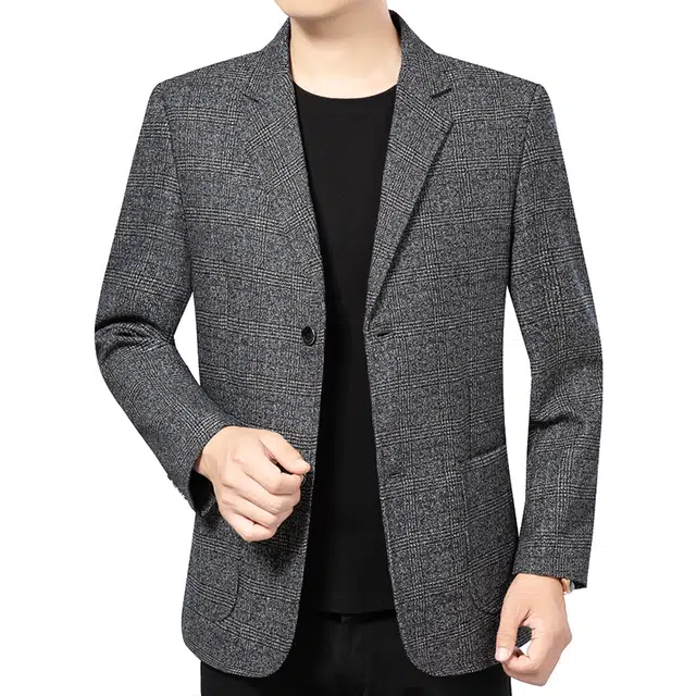 太子龍 爸爸装时尚中老年人休闲春秋季西装 男款