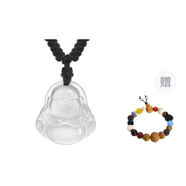 恋朵 新中式 蛇年本命佛 平安喜乐 笑口常开 弥勒佛公小众高级感 可调节 #好运 玉髓 项链 女款