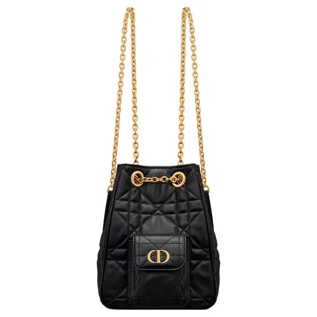 DIOR Caro Multicarry Small Black Lambskin Backpack