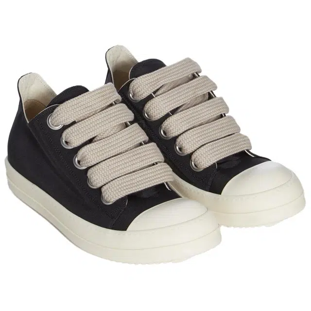 Rick Owens DRKSHDW Low Top Lace-Up Sneakers Black
