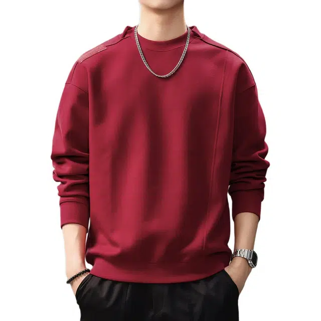 贵色 时尚重磅长袖圆领舒适日常卫衣 男女同款