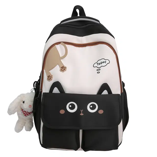 草丛喵喵喵 大容量高颜值清新学院可爱 尼龙 双肩包 常规 女款 多色