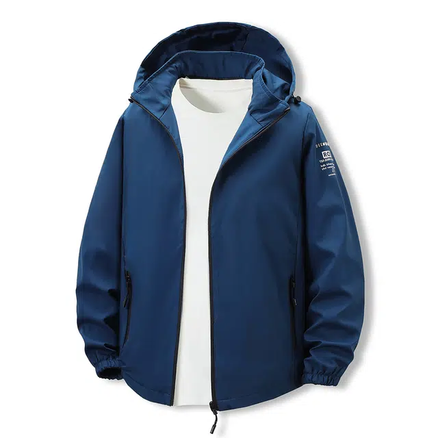 虫小绿 美式高街复古连帽时尚休闲轻薄透气户外运动防风学院风跑步健身宽松外套夹克 男女同款