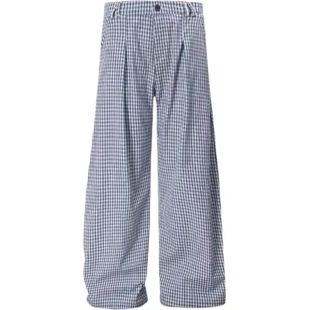 爱肯 美式时尚潮牌英伦风设计感格子裤轻薄堆叠直筒宽松松弛感阔腿长裤子学生潮人情侣年轻人百搭休闲裤 男女同款