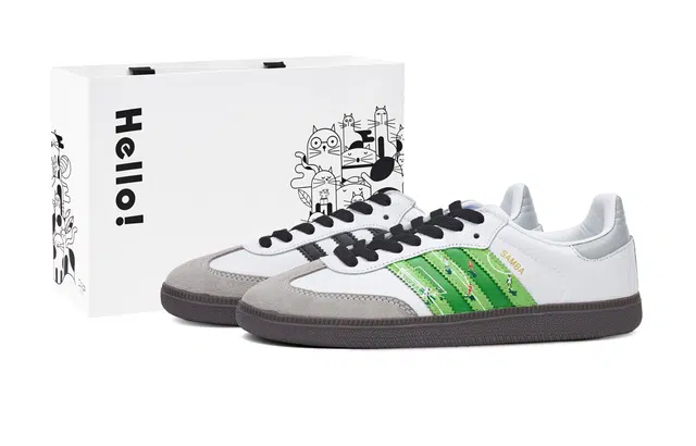 adidas Originals Samba OG Green White Gray