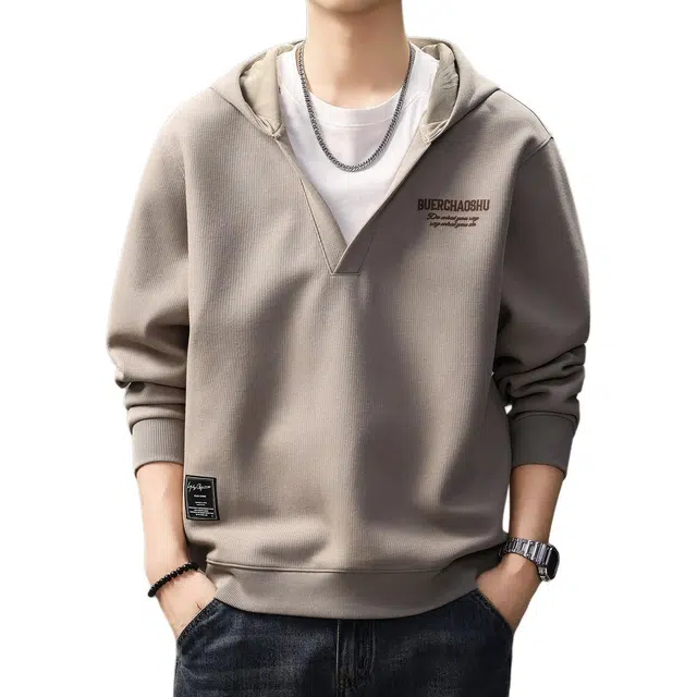 贵色 学院风重磅连帽潮牌痞帅无性别运动宽松休闲长袖卫衣 男女同款