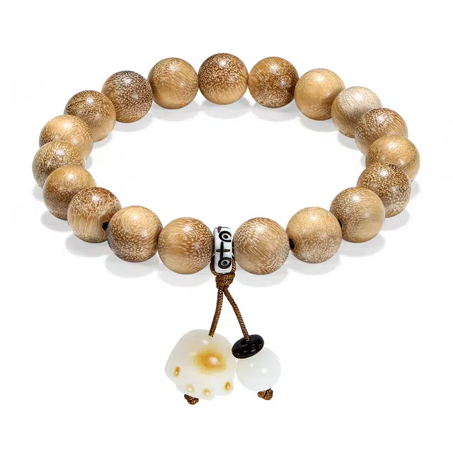 【普陀山官方已过香】 普陀山文创 复古典雅细腻纹理时来运转一切净意碳烤菩提猫爪招财纳福聚百宝#好运 奶香木 手串 男女同款情侣款