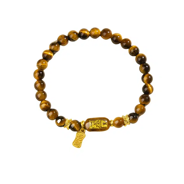 子婳 闪电猫眼招财转运平安顺逐小众复古国风文玩念珠简约百搭珠串#好运 虎眼石 手串 男女同款情侣款