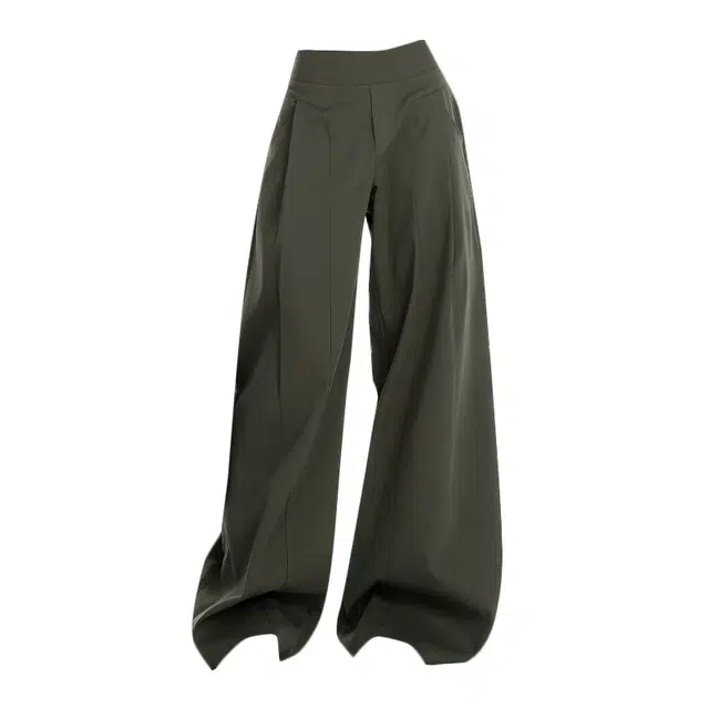 拾籍 美式风格慵懒风高腰显瘦垂感舒适宽松阔腿休闲裤 女款