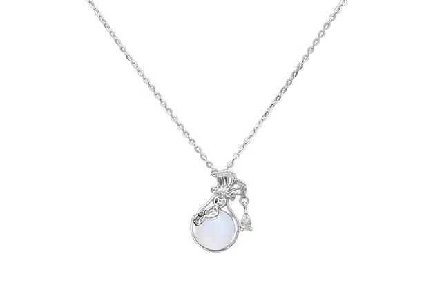 好银坊 福袋轻奢小众高级百塔设计锁骨链项饰#好运 玉髓 项链 女款