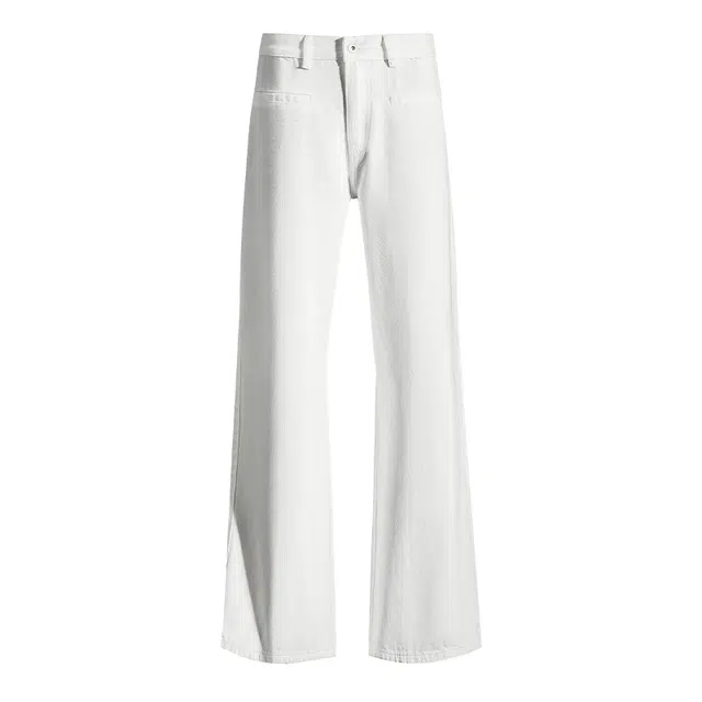 拾籍 美式复古设计阔腿高腰宽松垂感牛仔裤 女款