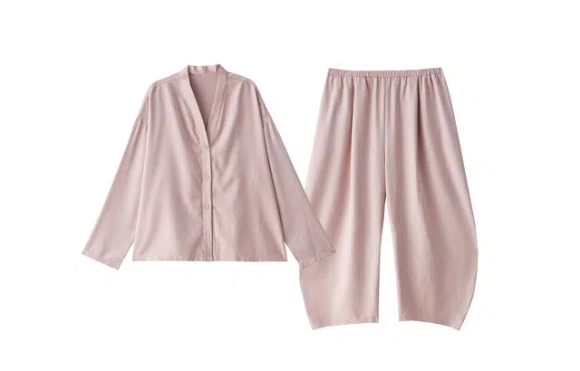 俏薇妮 宽松长袖长裤带胸垫一体可外穿睡衣套装 女款