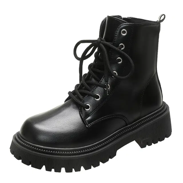 夏季复古英伦风小个子机车 短筒 马丁靴 女款