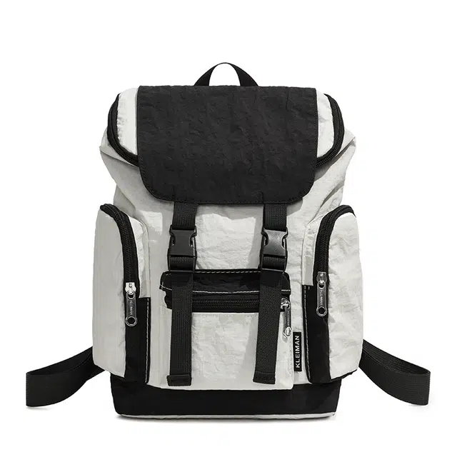 醇龙 户外轻便大容量背包百搭撞色旅行校园 尼龙 双肩包 常规 男女同款情侣款 多色