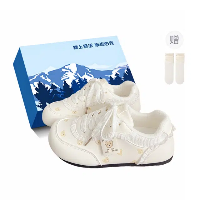 小鹿米利 时尚可爱休闲元气清新学生百搭 包裹性 低帮 板鞋 女