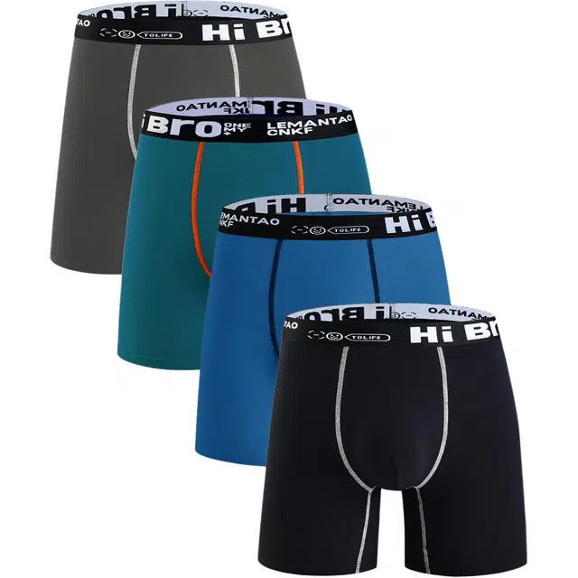 富贵鸟 简约时尚运动耐用透气抑菌舒适平角内裤 男款