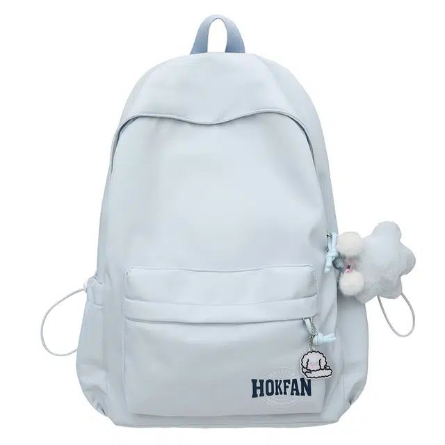 蔻蒂熊 书包学院风小清新百搭简约休闲包轻便时尚 涤纶 双肩包 常规 青少年 白色   / 黑色  /  红色 /   紫色   / 蓝色/    粉色