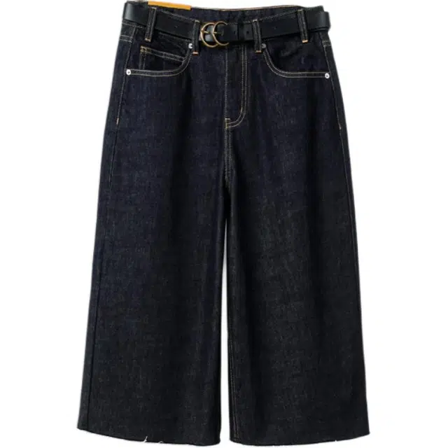 然与纯 纯棉中小个子七分裤直筒英伦风牛仔裤 女款