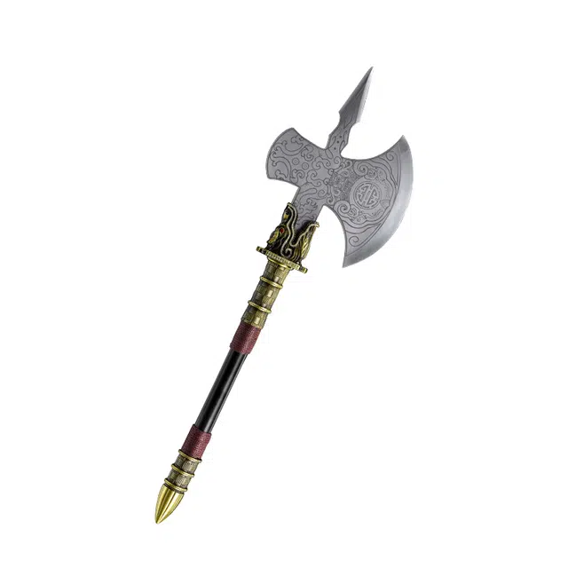 天字号 合金雕刻装饰斧杆兵器斧头 其他静态模型