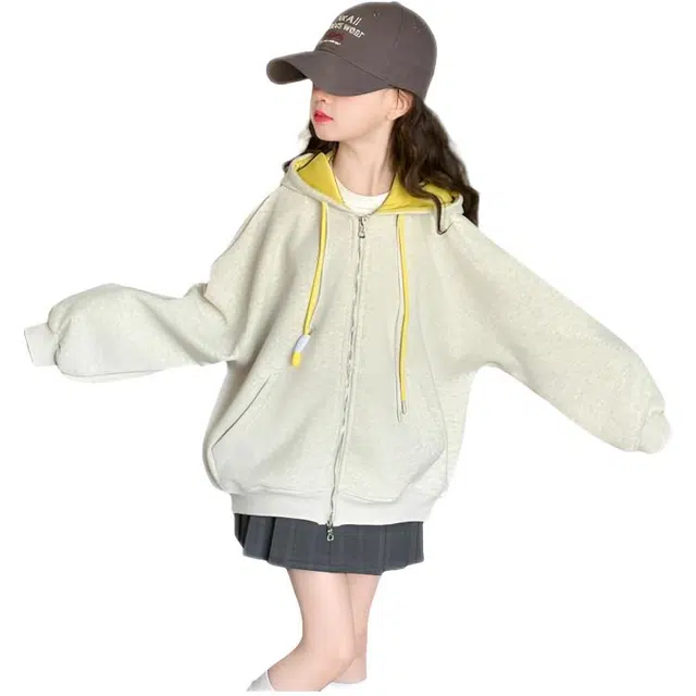 木木兔卫衣 潮流青春时尚 女童外套   宽松舒适柔软 连帽设计 韩范休闲百搭 女孩学院风  中大童