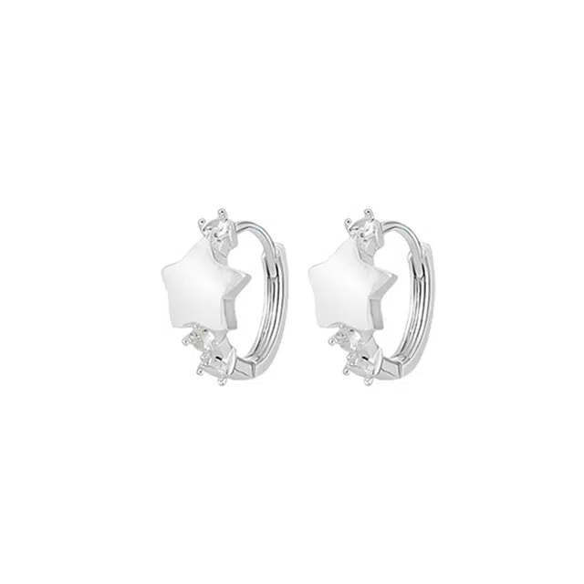希遇 星星韩系气质小众高级感冷淡风耳饰 合金 耳环 女款