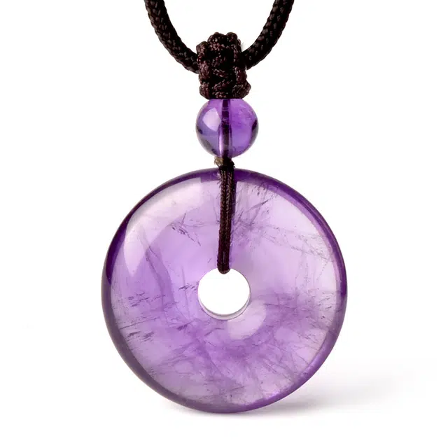 【匠心手作 紫气东来】 灵菲 精品级紫水晶平安扣 新中式国风百搭招财转运旺人缘事业学业平安顺遂 #好运智慧 紫水晶 吊坠 女款