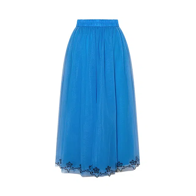 两三事 花色宽松薄款高腰休闲长裙 女款