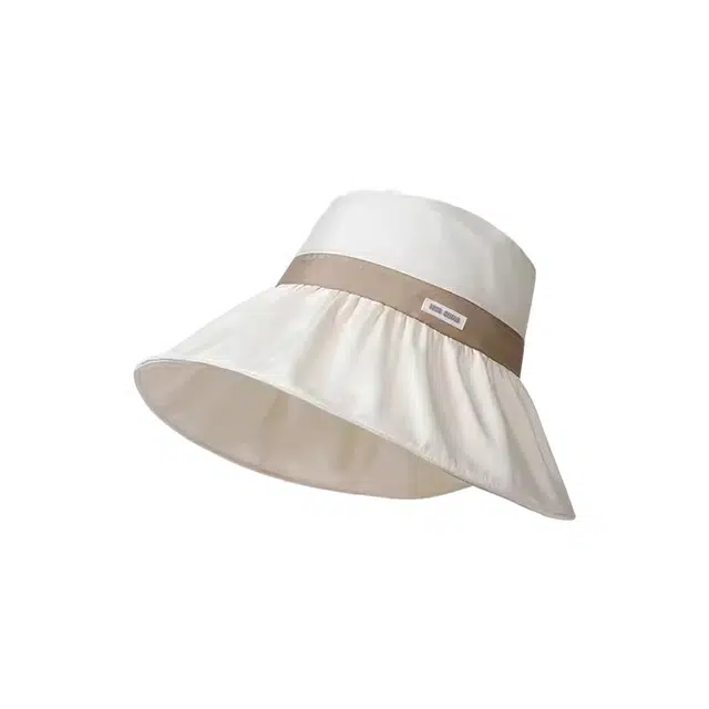 雅鹿优选 韩式轻奢感防紫外线可调节太阳帽显脸小轻薄透气大帽檐 聚酯纤维  渔夫帽 女款