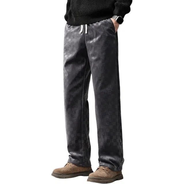 贵色 美式复古城市机能风格子灯芯绒常出行穿搭抗皱商务通勤设计百搭长裤休闲裤 男女同款