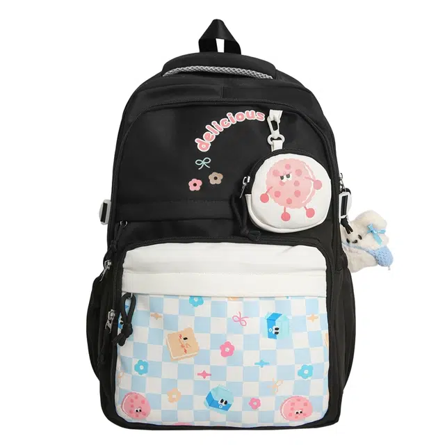 草丛喵喵喵 可爱大容量学院高颜值时尚 尼龙 双肩包 常规 女款 多色