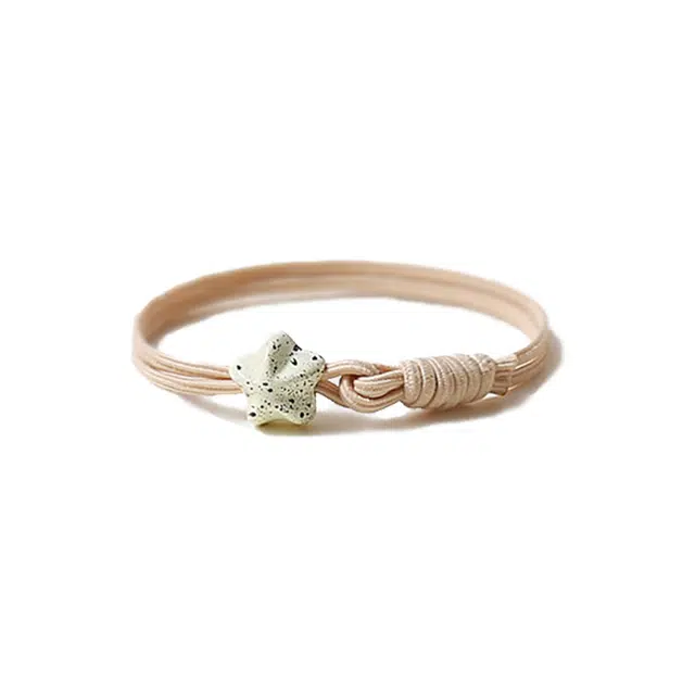 【森系立体五角星】 攸委 高颜值百搭耐用简约头绳 可爱甜美少女扎头发皮筋耐用高弹力 锦纶 精致星星发绳手绳发饰 男女同款情侣款