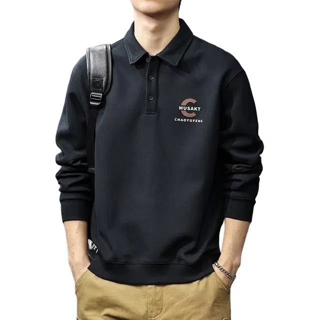 前进牛 美式休闲经典复古百搭卫衣 男款