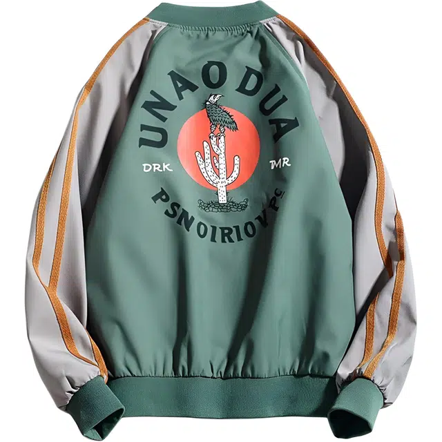 稻草人 春秋季港风帅气嘻哈个性百搭字母印花情侣运动外套韩版潮流棒球服宽松休闲上衣夹克 男女同款