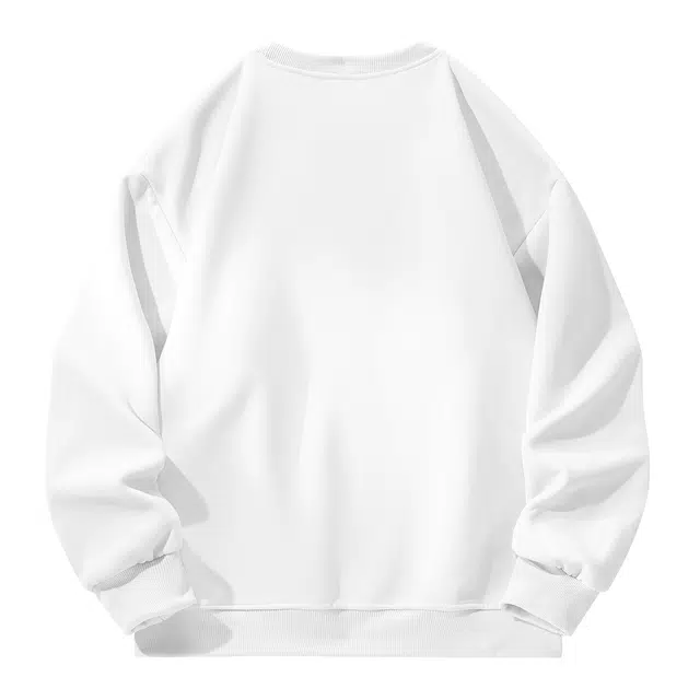 海底小纵队  美式高街可爱黑猫字母印花手绘日常保暖国潮复古加绒加厚宽松舒适百搭潮流休闲学院风纯色重磅落肩打底长袖圆领卫衣 男女同款