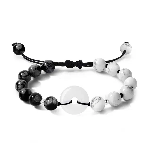 【S990银|甄选高品质】 金师傅 太极平安扣手串 诸事顺利时来运转 新中式国潮气质简约百搭小众高级文艺#好运 玉髓 手链 男女同款情侣款