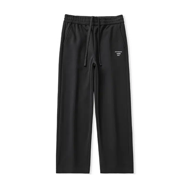 希越 初秋季针织细条纹卫裤垂感纯色高品质面料抗皱易打理长裤不易起球宽松大码百搭休闲裤 男款