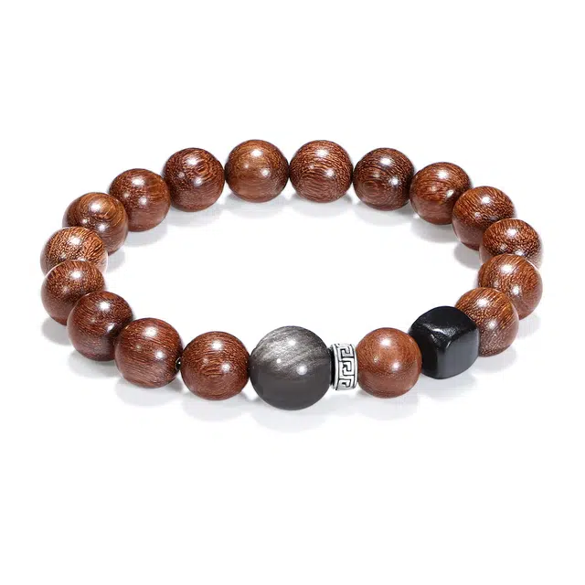 【普陀山官方已过香】 普陀山文创 新中式考研考试上岸佛珠素圈平安顺遂转运文玩小众民族风#好运 金丝檀木 手串 男女同款情侣款