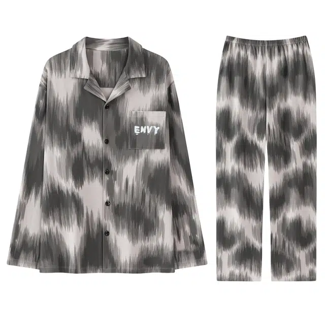 俏霓桐 时尚开衫学生居家宿舍可外穿家居服睡衣套装 男款