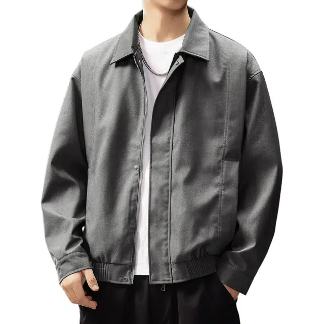 贵色 美式城市机能复古痞帅机车翻领外套开衫设计感百搭潮流上衣工装夹克 男女同款
