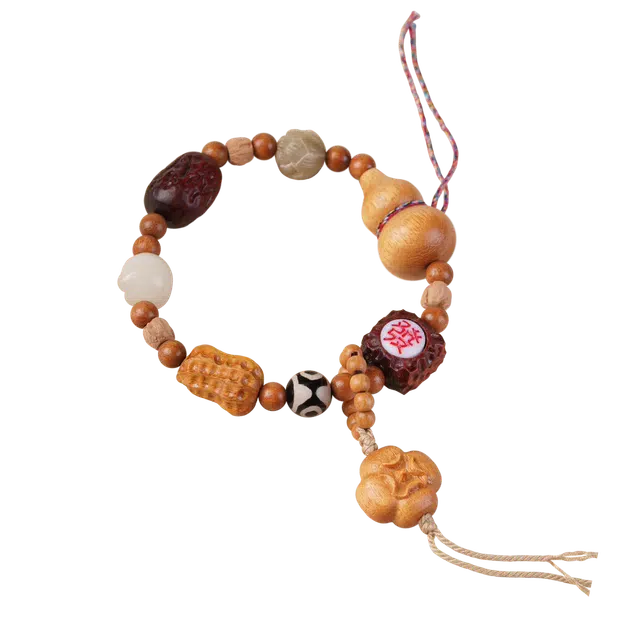 芳缘小傅 文玩佛珠本命年如意财源广进平安顺遂葫芦文玩佛珠 国潮招财纳福 吉祥转运礼 #好运 紫檀属 手串 男女同款情侣款